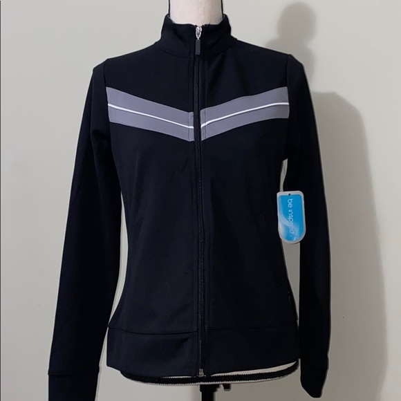 Be Inspired black with Grey zip up jacket NWT PS - Picture 5 of 10